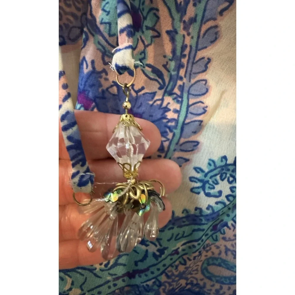 Lucky & Coco Lucky Brand Boho Embroidered Tunic Top Paisley Tassel Beaded Cover - Picture 7 of 8